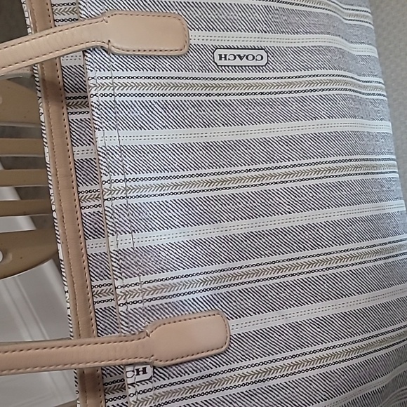 Coach Legacy Weekend Ticking Zippered Tote Bag - Picture 8 of 16